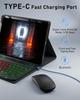 Защитный чехол для планшета Lenovo M11 с цветной подсветкой и Bluetooth-клавиатурой (2025)