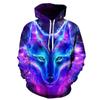 Ferocious Wolf Head Anime Sweatshirt 3D Printed Hoodies Men/Women Fashion Clothing Harajuku Kids Sweatshirt Men Coat