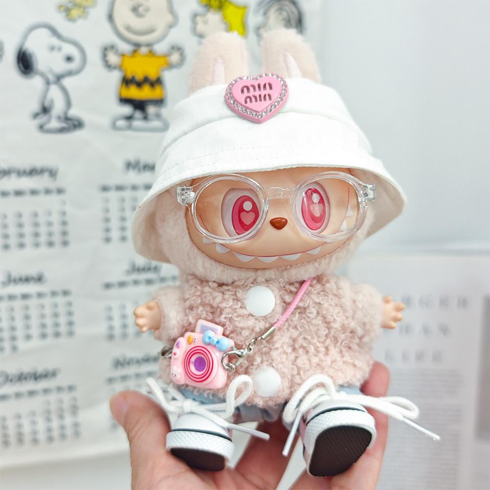 For 17cm Labubu Doll Clothes Fashion Clothes Hoodies Doll Clothes Color Match Hoodies Dolls Accessories Cute Decoration Little Cloths