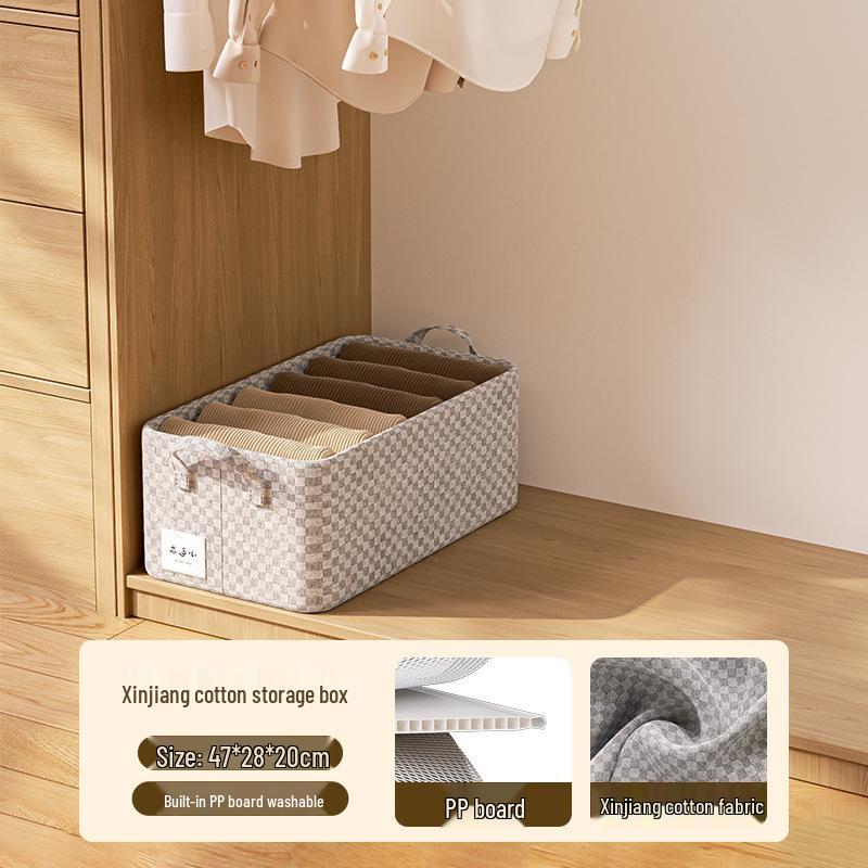 Складной органайзер из ткани с ионным стальным каркасом: Большой ящик для хранения одежды и книг.