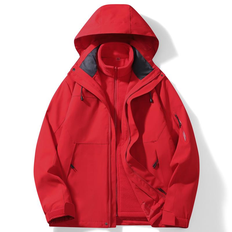 Cozy Up Мужские куртки Водонепроницаемая флисовая зимняя куртка 2 в 1 Куртки Зимняя теплая ветровка Дождевик