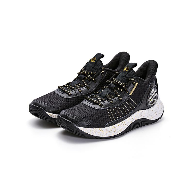 Under Armour Curry 3Z7 GS Black Metallic Gold Kids Sneakers 3026623-001