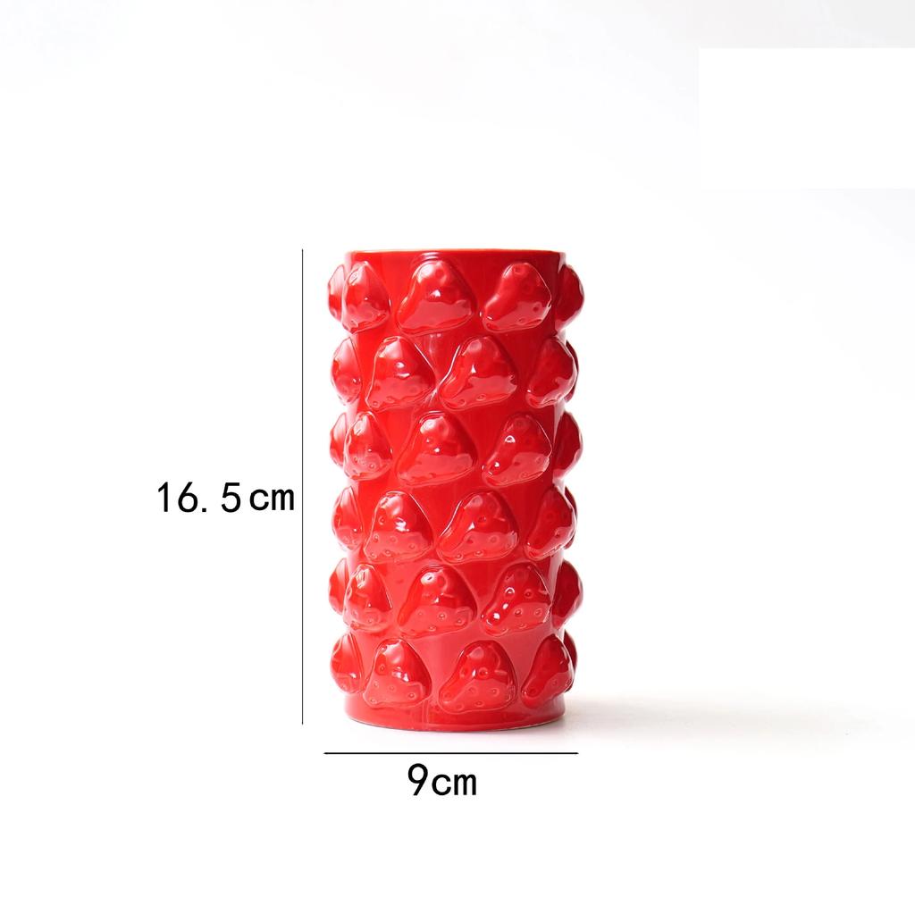 Фруктовая Лимонная Керамическая Ваза Клубничная Ваза Ваза для Цветочной Композиции Настольные Цветочные Изделия Украшения Декор Гостиной Поделки