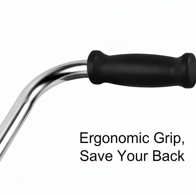 15in Weed Eater Handle Extension - Silver Aluminum Ergonomic Trimmer Grip with Support Clip for Lawn Care Gardening Yard Trimming Accessories