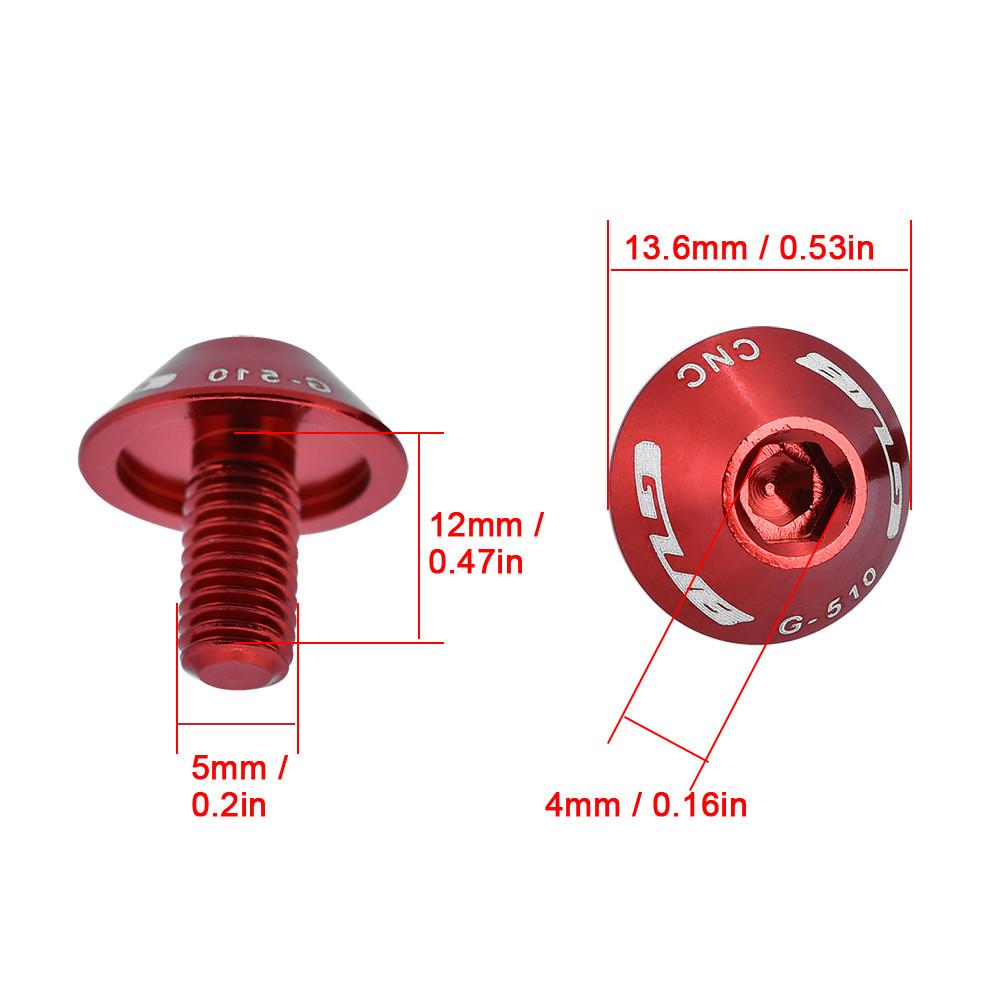 GUB G-510 2 шт. M5 * 12 мм кронштейн держателя флягодержателя для велосипеда с винтовыми болтами(синий)