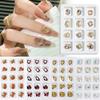 1 Box Nail Art Rhinestones Ornament 3D Heart/Square Faux Crystal Charm DIY Nail Decorations Phone Case Decorative Accessories Manicure Supplies