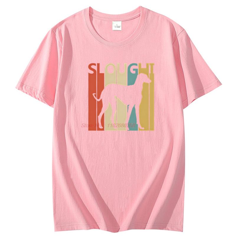 Vintage Sloughi Dog Funny Graphic T Shirts Cotton Short Sleeve Tshirts Unisex Summer New Shirts And Tshirts Print T Shirt
