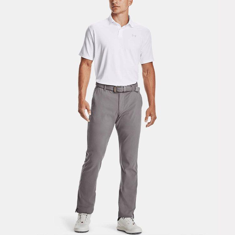 Under Armour Мужские рубашки-поло Белый воротник-поло Умеренный прямой крой 1351129-100