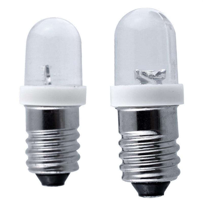 E10 Light Bulbs Dc 6/12/24v Led Screw Base Indicator Bulb Mini Warning Signal Lamp