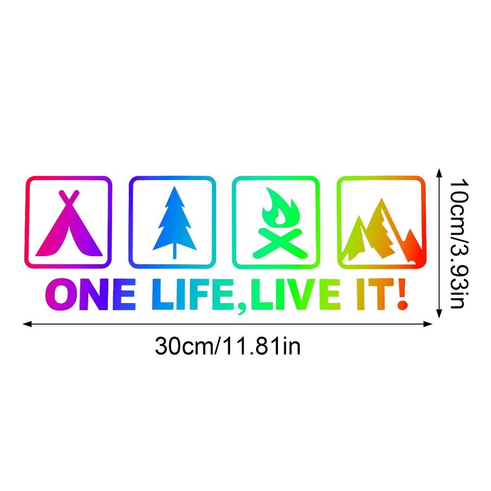 ПВХ кемпинг на открытом воздухе энтузиаст автомобиль наклейка дикое выживание четверная наклейка для окна автомобиля хвост кузова устойчивый к царапинам