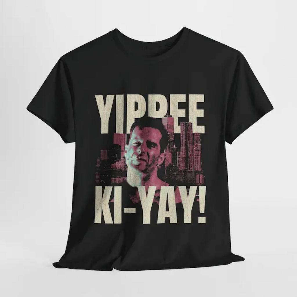 Bruce Willis Action 80s Die Hard T-Shirt, Movie Fan Gift, Retro Tee, Unisex Graphic Shirt, Pop Culture Clothing