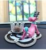 Luxury Diamond Pearl Aromatherapy Deer Ornament for Car Interior - Elegant Unisex Design