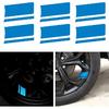 TOMALL 6pcs Wheel Rim Stripe Reflective Stickers for Car Vinyl Reflective Safety Decoration Stripe Universal Rim Decals for Bumper Fender Accessories