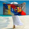 Personalized customized proof beach towel with FC Barcelona logo pattern - soft, absorbent,quick-drying,perfect