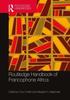 The Routledge Handbook of Francophone Africa Book