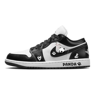Air Jordan 1 Винтажные Баскетбольные Кроссовки Женские Низкие Черно-Белые DC0774-101(Команда56-)