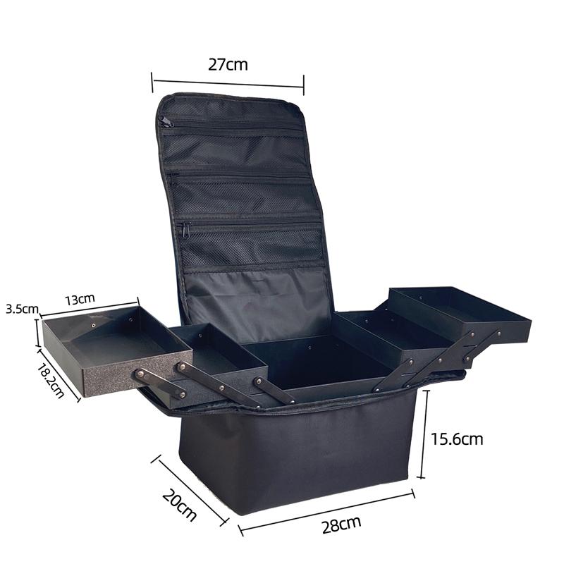 Сумка для макияжа, ручная большая вместительная многослойная маникюрная парикмахерская набор инструментов для вышивания, чехол для хранения косметики, сумка для туалетных принадлежностей