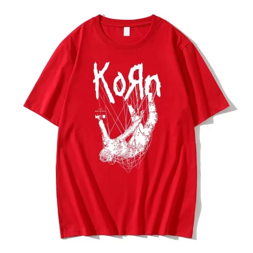 Американская певица группа Korn принт графическая футболка лето с коротким рукавом футболки топы уличная одежда повседневные из чистого хлопка футболки мужские