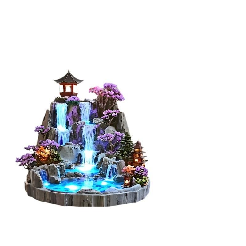 Креативное настольное украшение-фонтан с альпинарием, акриловое украшение для гостиной, 2D плоское украшение для дома