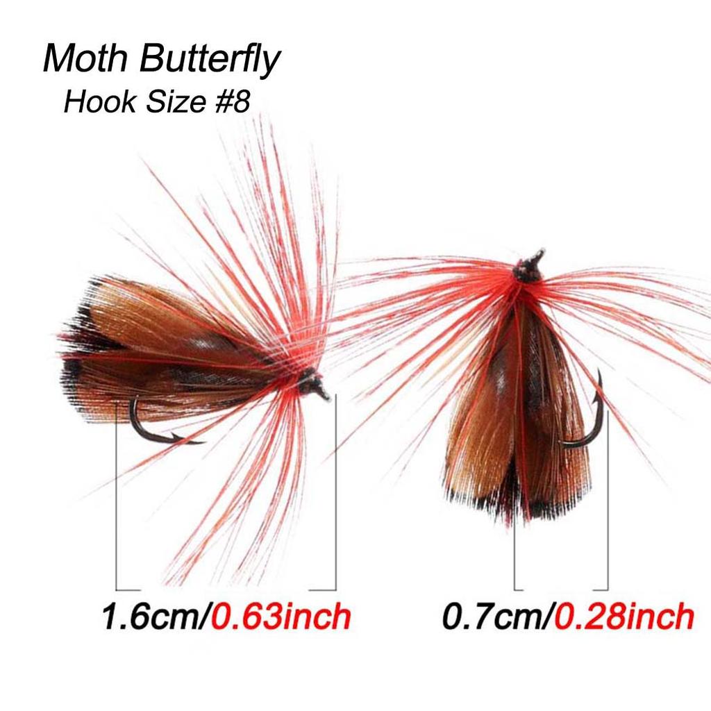 3/6/12/18/24 шт. мокрые мушки для ловли форели, искусственные насекомые, крючок, наживка, бабочка, приманка для ловли форели #8