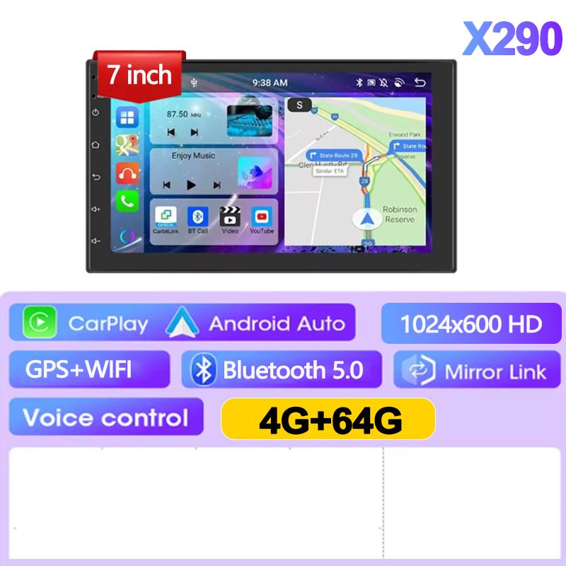 7"/9"/10" Universal Android 13 2Din Car Radio Autoradio 64G GPS Car Audio Carpaly Multimedia Player For Hyundai Nissan Toyota