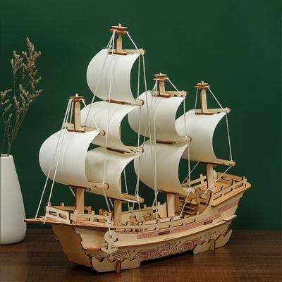 1 набор DIY Деревянный Модельный Комплект 3D Головоломка Сборка Деревянное Ремесло Украшение для Спальни и Гостиной