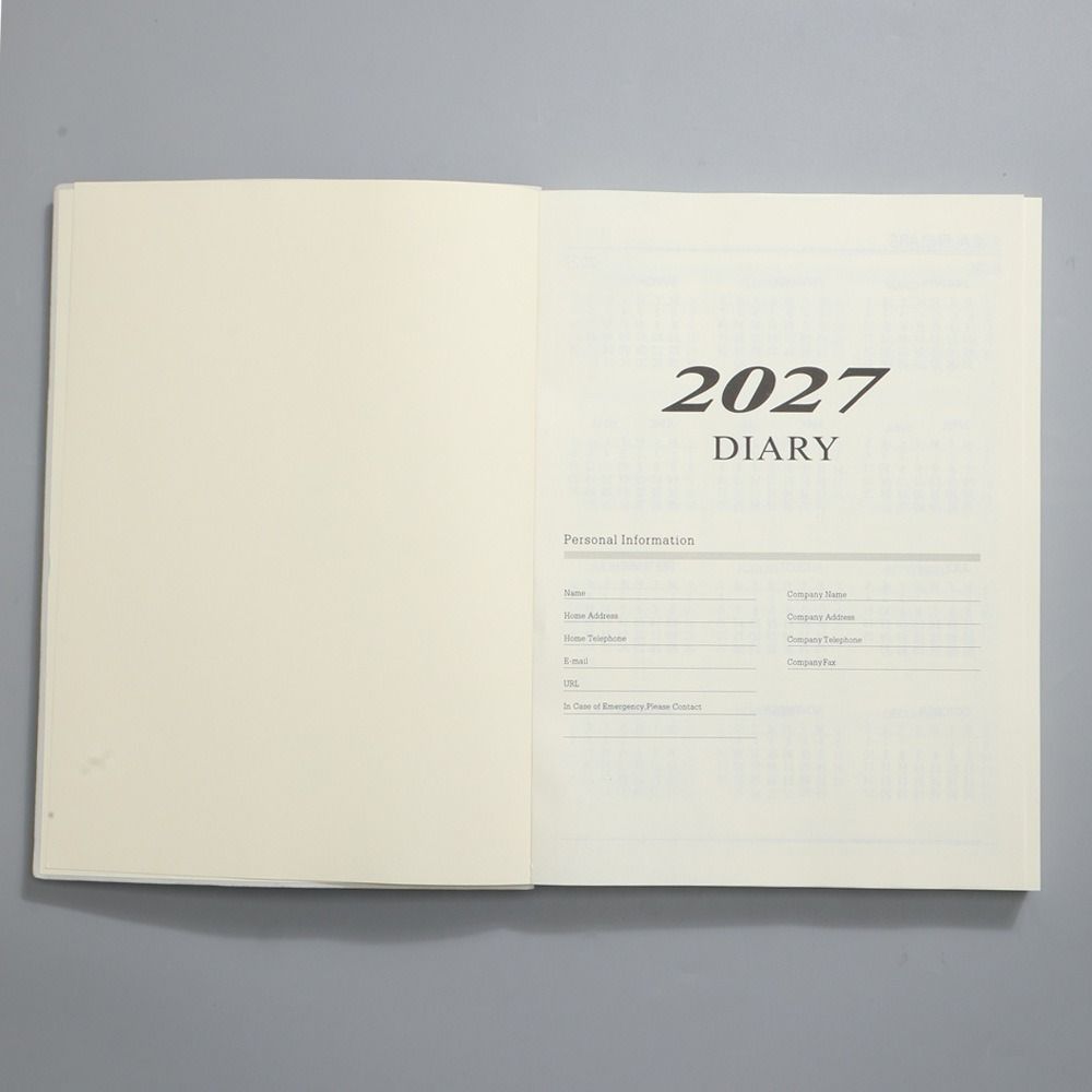A4 2027 Daily Planner PU Schedule Planner New Organizer Notebook Office Planning