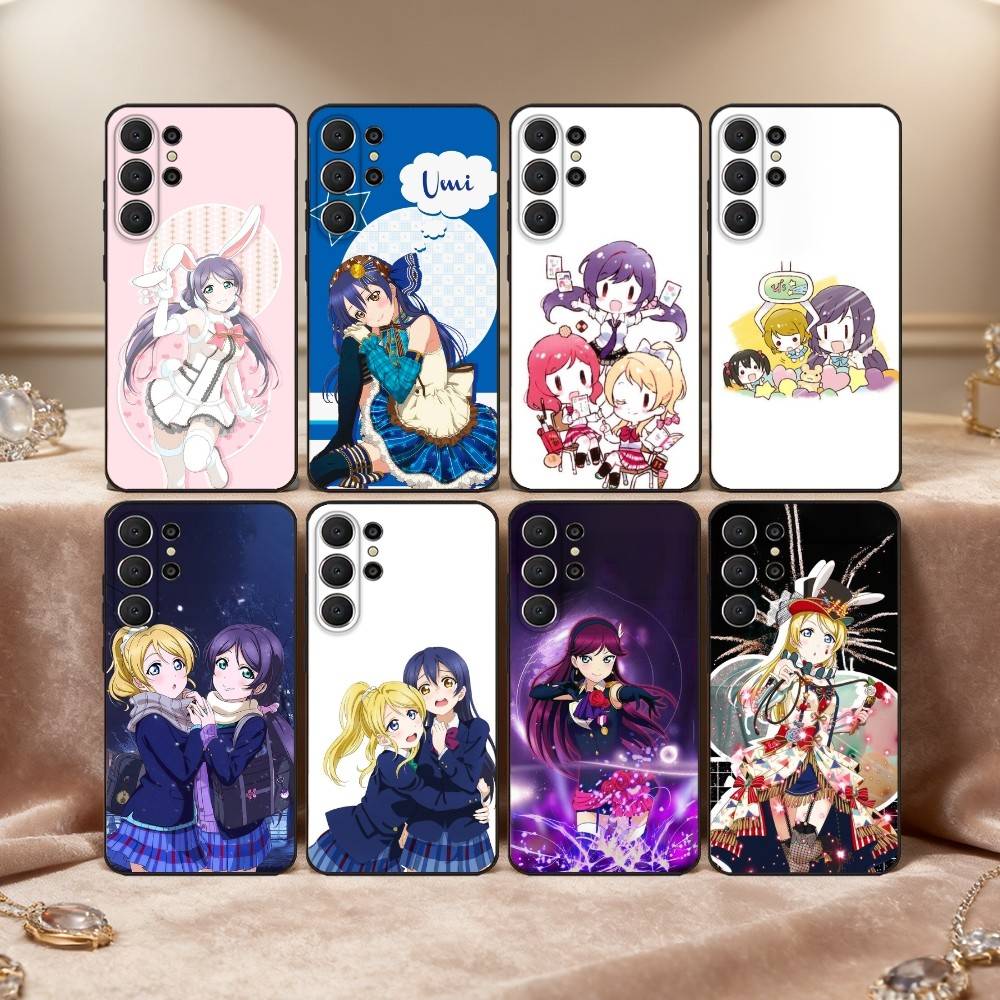Чехол для телефона Love Live School Idol Diary для Samsung S26, S25, S24, S21, S22, S23, S30, Ultra, S20, FE, Lite, 10, 9, Черный Чехол