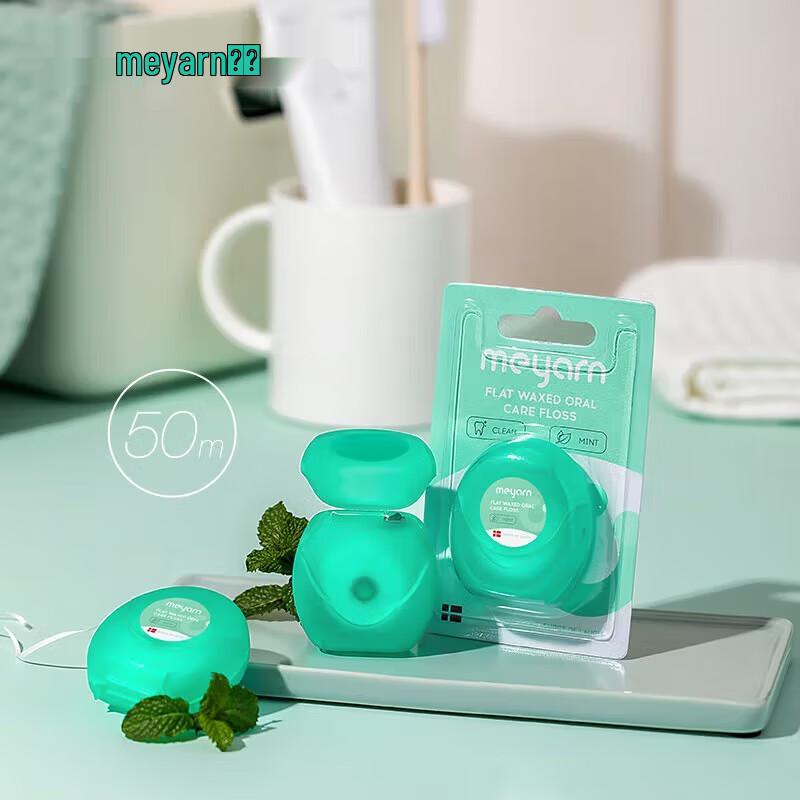 Meyarn Flat Micro-Waxed Mint Dental Floss
