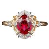 Popular pigeon blood ruby ring fashion accessory ins hot selling RUBBY RING