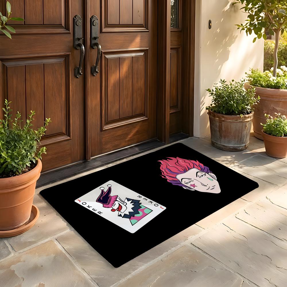 Floor Mat Soft Flannel Rug Non-Slip Absorbent Mat for Bathroom Bedroom Home Decor H-Hunter and H-Hunter Anime