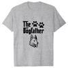 The Dogfather Funny Oversized Tshirt Dog Dad Mens Clothing German Shepherd Dad Male Fitness T Shirt Summer Cotton Tshirt