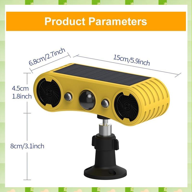 2025 Solar Motion Sensor Alarm, Outdoor Warning Light,13 Sounds Security Alert System Animal Repeller For Farm Yard Barn,Solar M