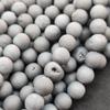 Бусины из натурального серого агата с матовой отделкой, бусины размером 6 мм, 8 мм, 10 мм, гладкие круглые бусины, бусины длиной 14–15,5 дюймов.