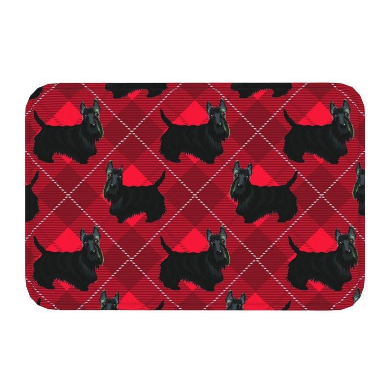 Cute Scottish Terrier  Front Door Floor Entrance Mats Indoor Scottie Dog Bath Kitchen Doormat Toilet Carpet Rug Home Decoration