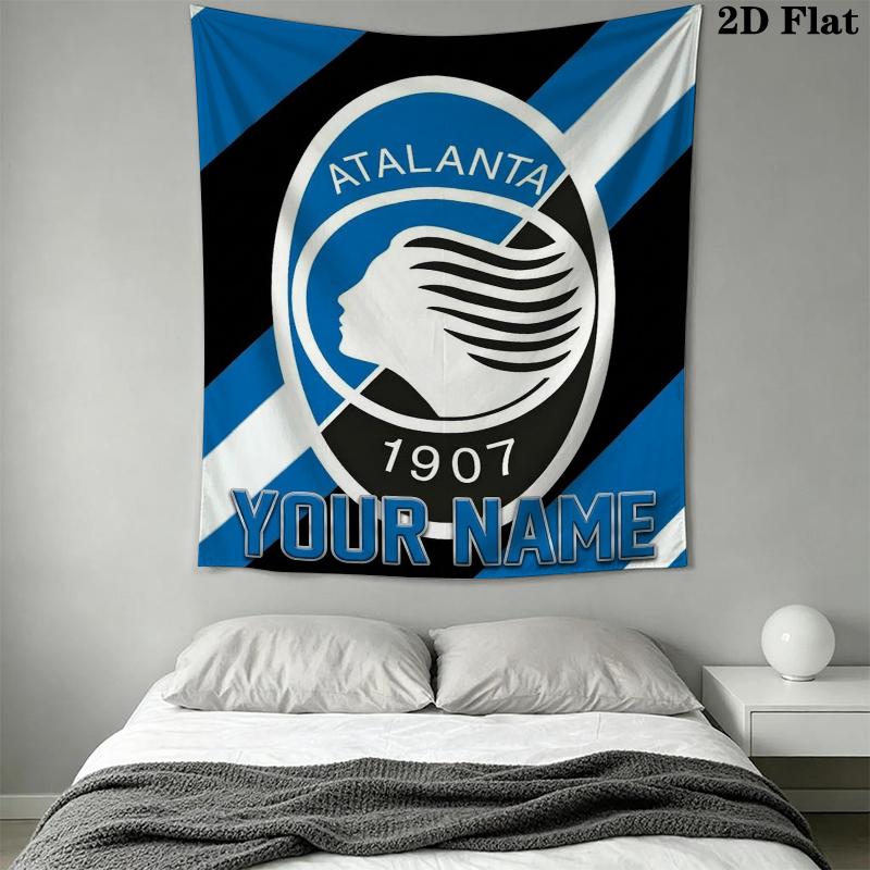 Custom Name Atalanta BC Wall Tapestry Aesthetic Wall Hanging Printed Fabric Blanket Decorative Tapestries for Bedroom Living Room Home Decor