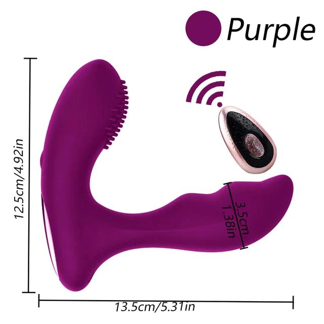 Беспроводной носимый вибратор для женщин, 12 скоростей, вибрирующие фаллоимитаторы, трусики, стимулятор клитора G-spot, вагинальный массаж, секс-игрушка для взрослых