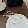 Korean Jewelry Pearl Necklace Double Layered Pearl Chain Choker Elegant Pearl Chain Beads  Party