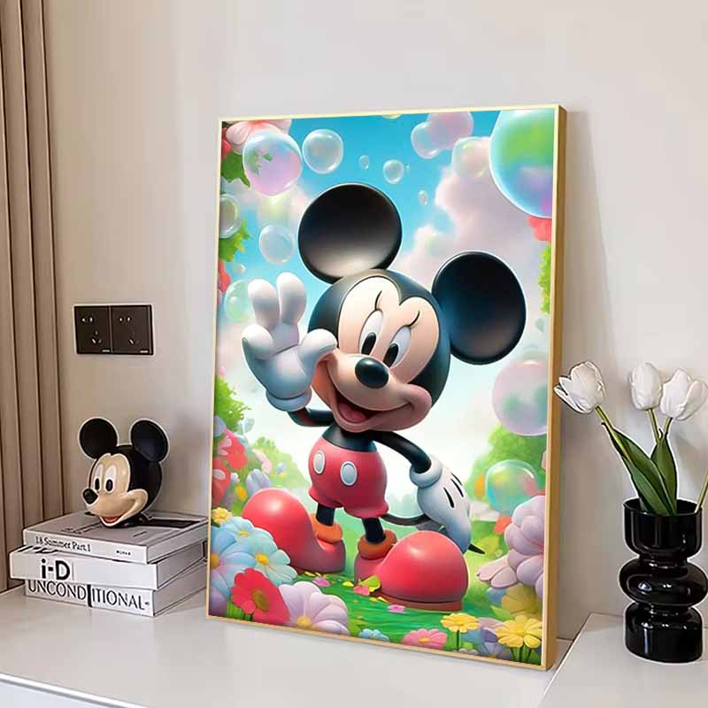 Disney Алмазная живопись, Сад с мыльными пузырями Микки, Тема исцеления, Иллюстрация, Милый, Сделай сам, Мозаика из страз, Набор для вышивания крестом, Вышивка, Подарок, Декор для дома