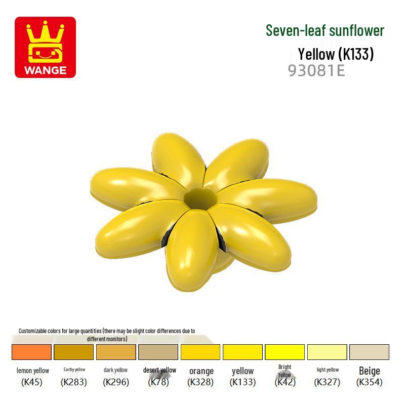 Wange Small Particle Compatible Building Blocks Set - Flower Assembly (4728/4727/15469w)