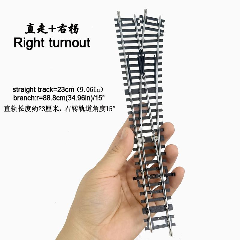 1/2/4pcs 1/87 Ho scale Model Train Track miniature railway trackcan be powered curved track Left Right turnout track model