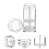 Plastic Deodorant Container Twist-Up Bottle 6Pcs Clear Design