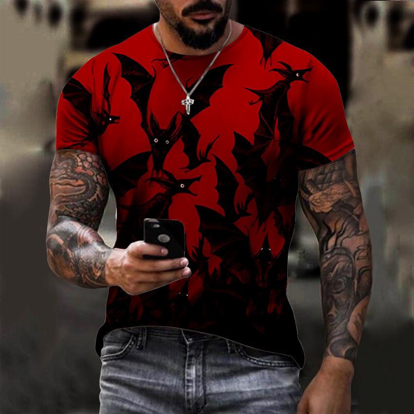 Мужская новая футболка, модная универсальная футболка из полиэстера с 3D принтом, спортивная, для бега, для фитнеса, с коротким рукавом, уличная одежда больших размеров, повседневный топ