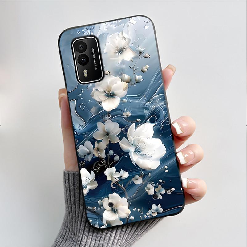 Печатный чехол для телефона Nokia XR21 Coque Capa Мягкий силиконовый черный корпус Чехол Милый Цветок Мультяшный Корпус Fundas