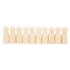 20pcs Male And Female Wooden Peg Dolls 55mm Size Wooden Craft People  For DIY Painting