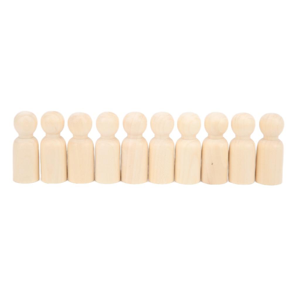 20pcs Male And Female Wooden Peg Dolls 55mm Size Wooden Craft People For DIY Painting