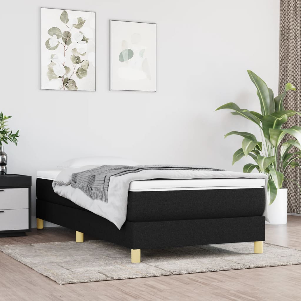 Vidaxl Rama Łóżka Bez Materaca Czarna 90X190 Cm Tkanina