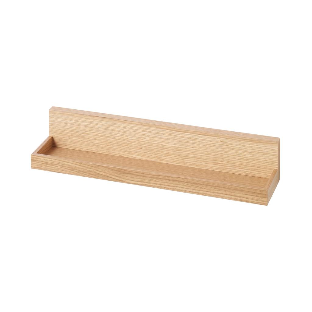 MUJI Furniture 44cm Wide x 10cm Deep x 8cm Oak 12939696 Wall-Mounted Tray, High, Veneer,