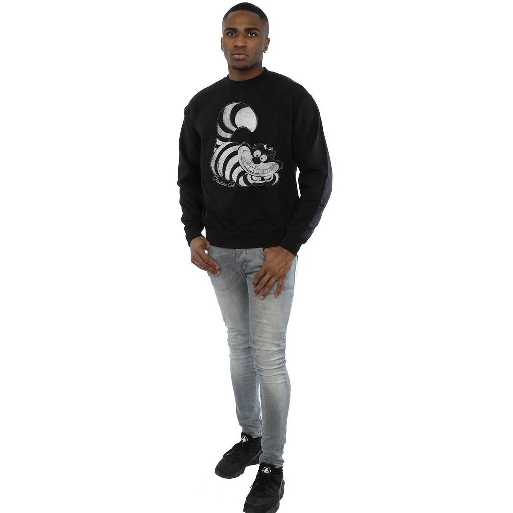 Disney Mens Alice in Wonderland Mono Cheshire Cat Sweatshirt