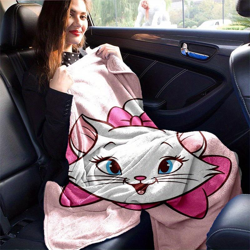 1PC Cartoon Marie Cat Blanket, Seasonal Universal, Home Decoration, Throw Blanket, Soft Flannel Throw Blanket, Versatile & Cozy for Bedroom,Cute Gift